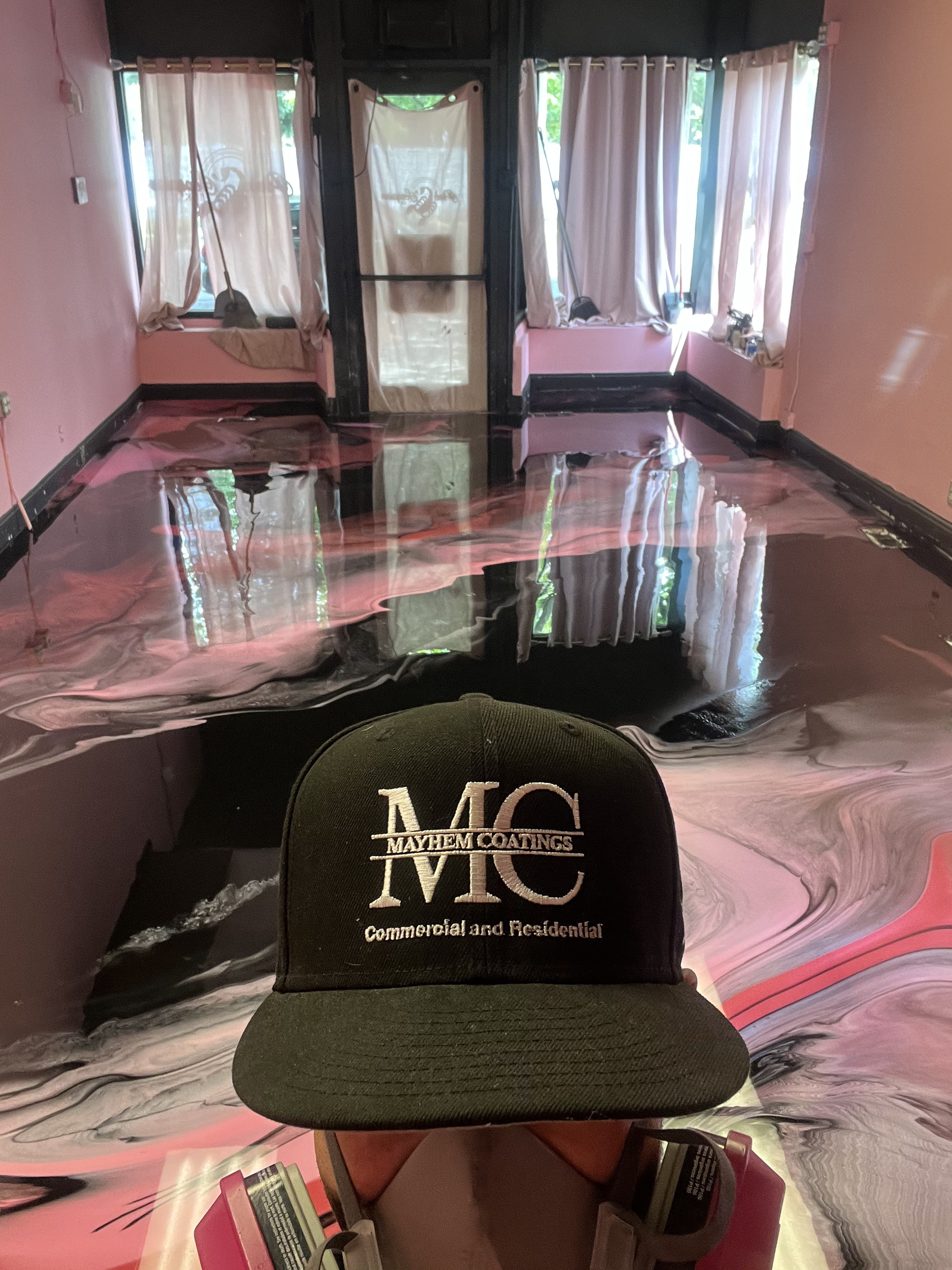 mayhem coatings custom epoxy flooring